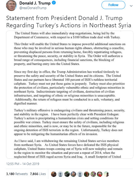 特朗普祭出大动作！正式对土耳其实行制裁、将钢铁关税提至50%美联储“四剑客”来袭、聚焦今晚这份重量级报告