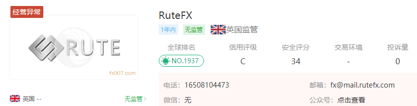 RuteFX外汇平台怎么样