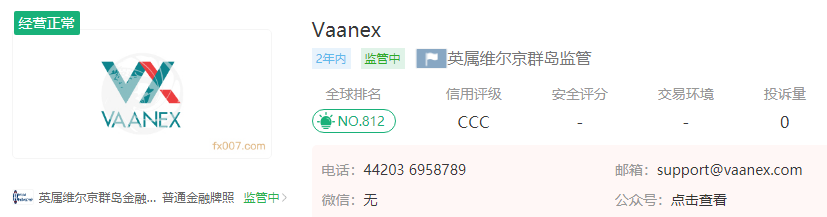 Vaanex外汇平台怎么样