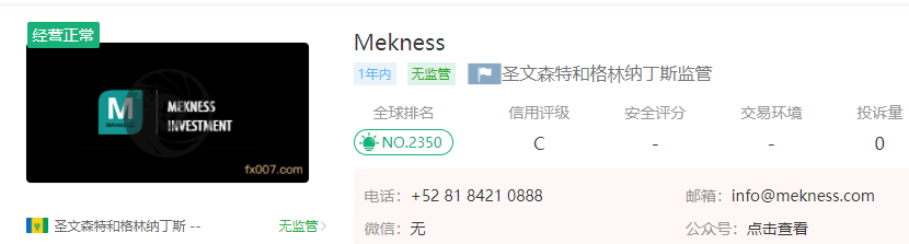 Mekness外汇平台怎么样