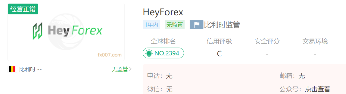 HeyForex外汇平台靠谱吗